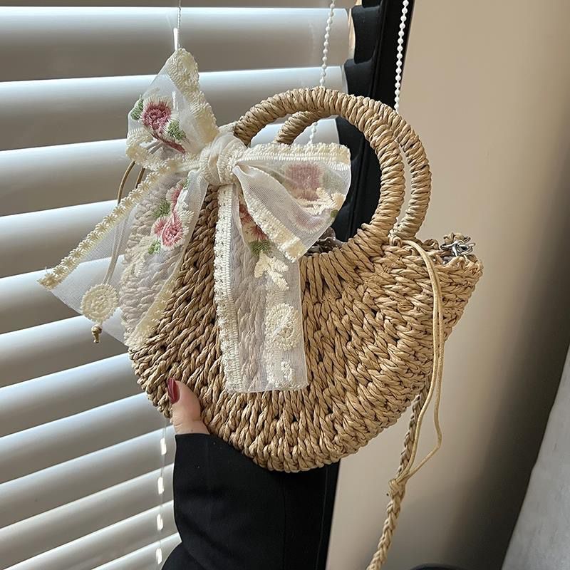 Women's woven handbag - Chic and lightweight-Elly Rose