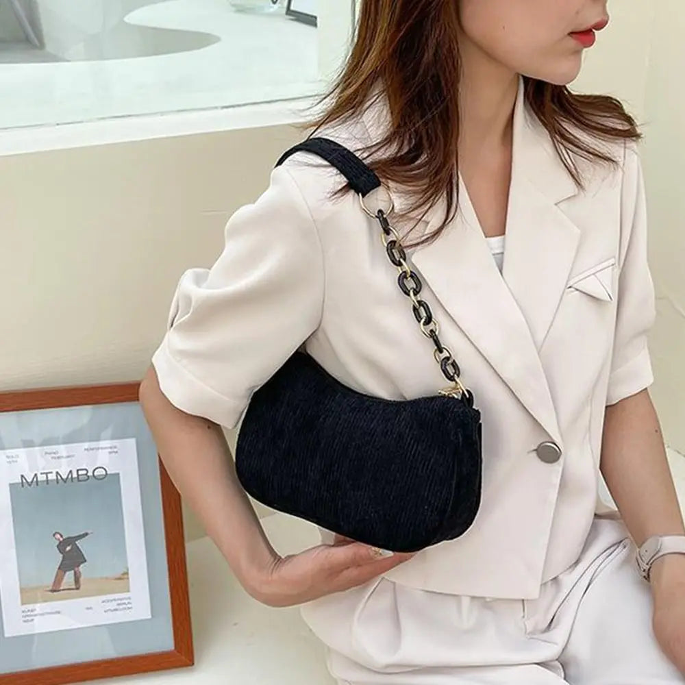 Eleganza Vintage corduroy shoulder bag-Elly Rose