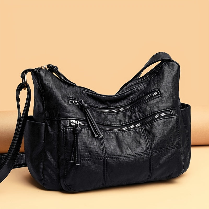 Muriel - Vintage leather shoulder bag-Elly Rose