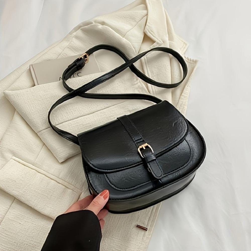 Evelyn Classic Saddle Crossbody Bag-Elly Rose