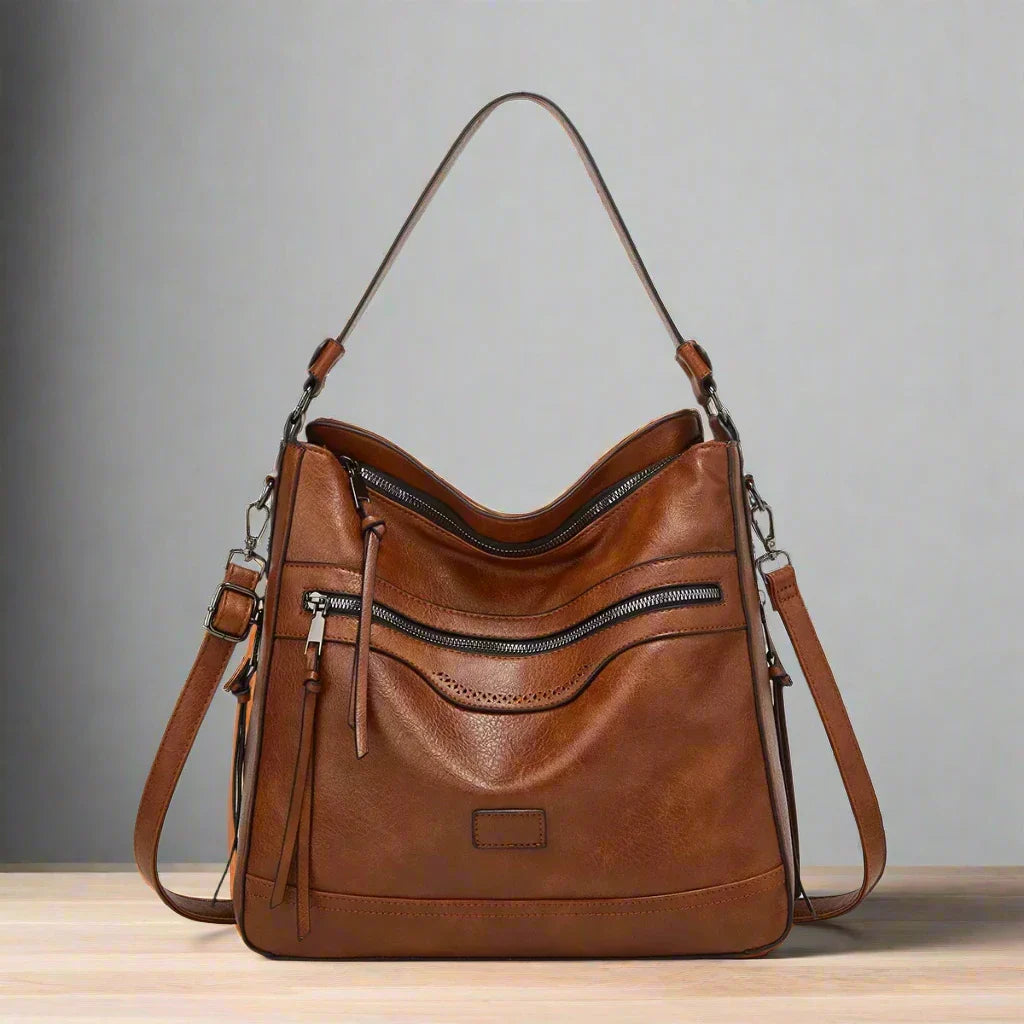 Classic retro leather bag for women - Daphne-Elly Rose