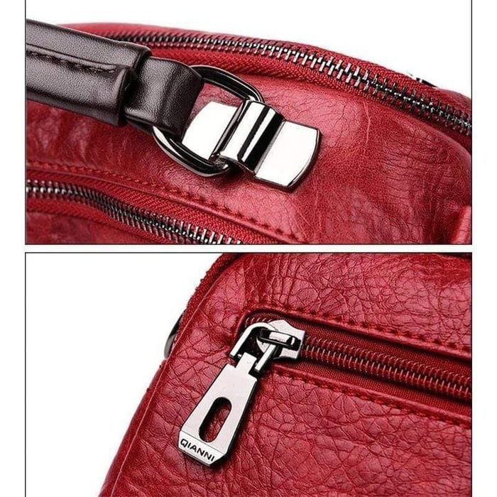 Tanja | Handmade soft leather bag with several compartments-Elly Rose