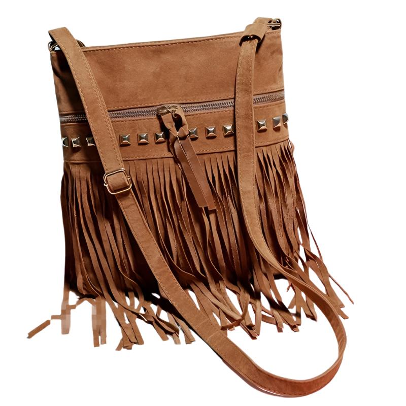 Alouette - Vintage shoulder bag with tassels-Elly Rose