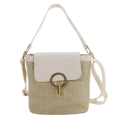 Women's woven beach bag - Sage-Elly Rose