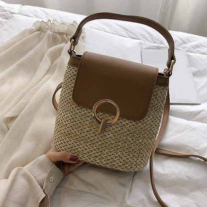 Women's woven beach bag - Sage-Elly Rose