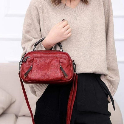 Tanja | Handmade soft leather bag with several compartments-Elly Rose