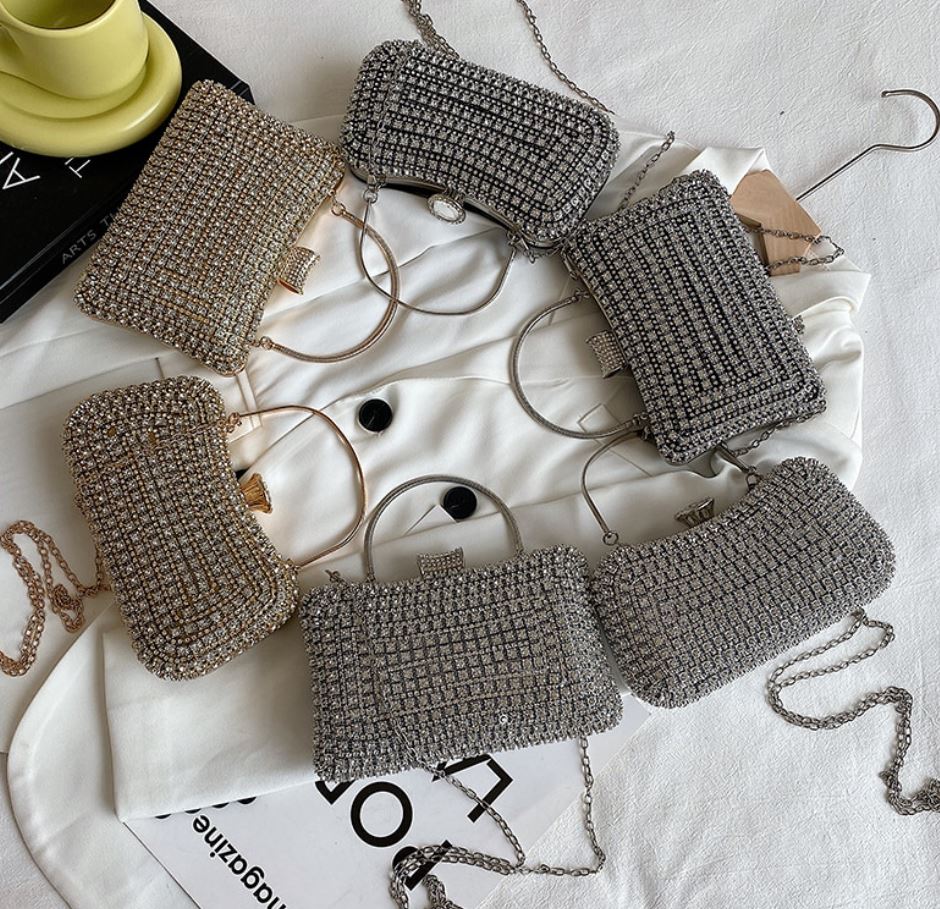 Crystal clutch bag | Evening clutch bag-Elly Rose