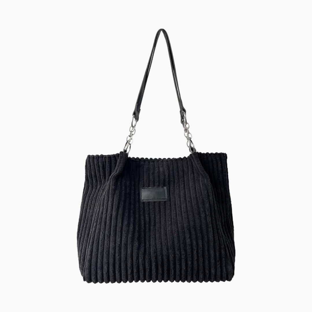 Eva | Elegant shoulder bag in black leather-Elly Rose