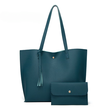 Lagoon blue handbag with matching wallet-Elly Rose