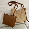 Lexi - Large PU leather wicker bag-Elly Rose