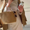 Jessica - Lightweight wicker bag with brown bucket buttons-Elly Rose