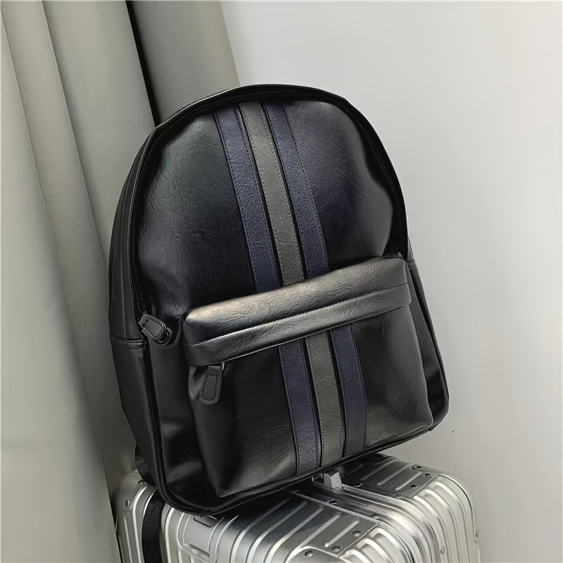 Carla| Streamlined leatherette travel backpack-Elly Rose