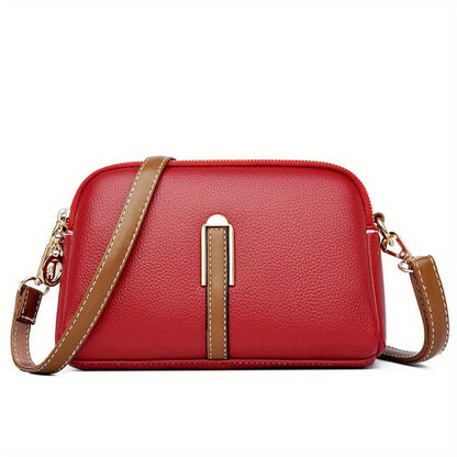 Mila Litchi Embossed Crossbody Bag-Elly Rose