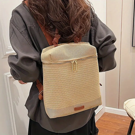 Amber | Women's woven backpack - elegant and functional-Elly Rose