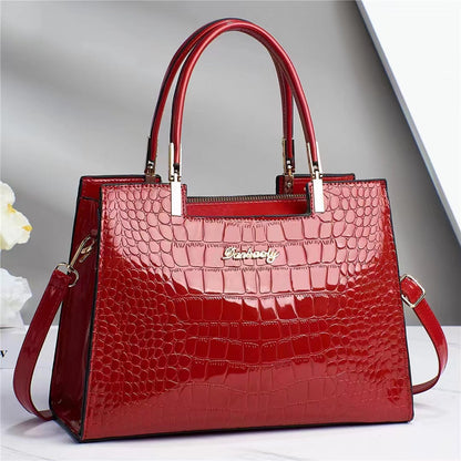 Shiny crocodile handbag-Elly Rose
