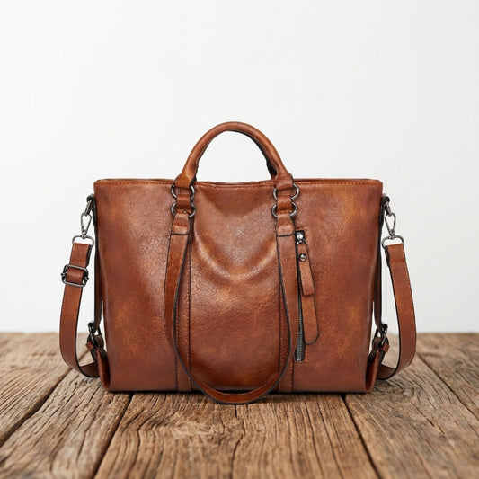Sign | "Large leather shoulder bag".