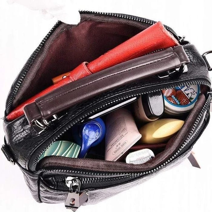 Tanja | Handmade soft leather bag with several compartments-Elly Rose