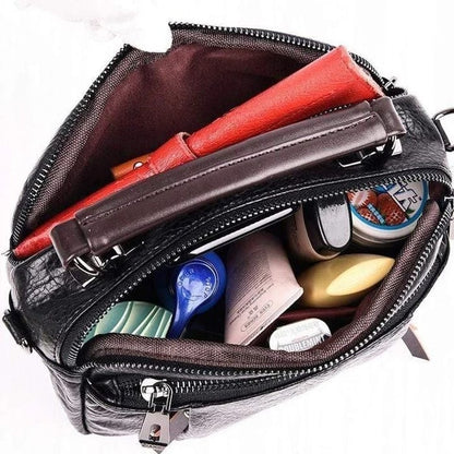Tanja | Handmade soft leather bag with several compartments-Elly Rose