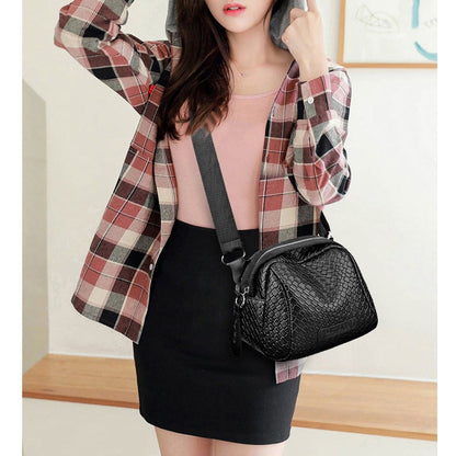 Wilja | Hand-woven beef leather large capacity bag-Elly Rose