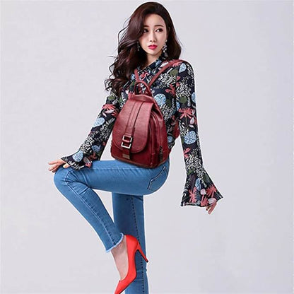 Women's leather backpack - Carolyn-Elly Rose