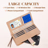 Leather wallet with long leaves - Leanne-Elly Rose