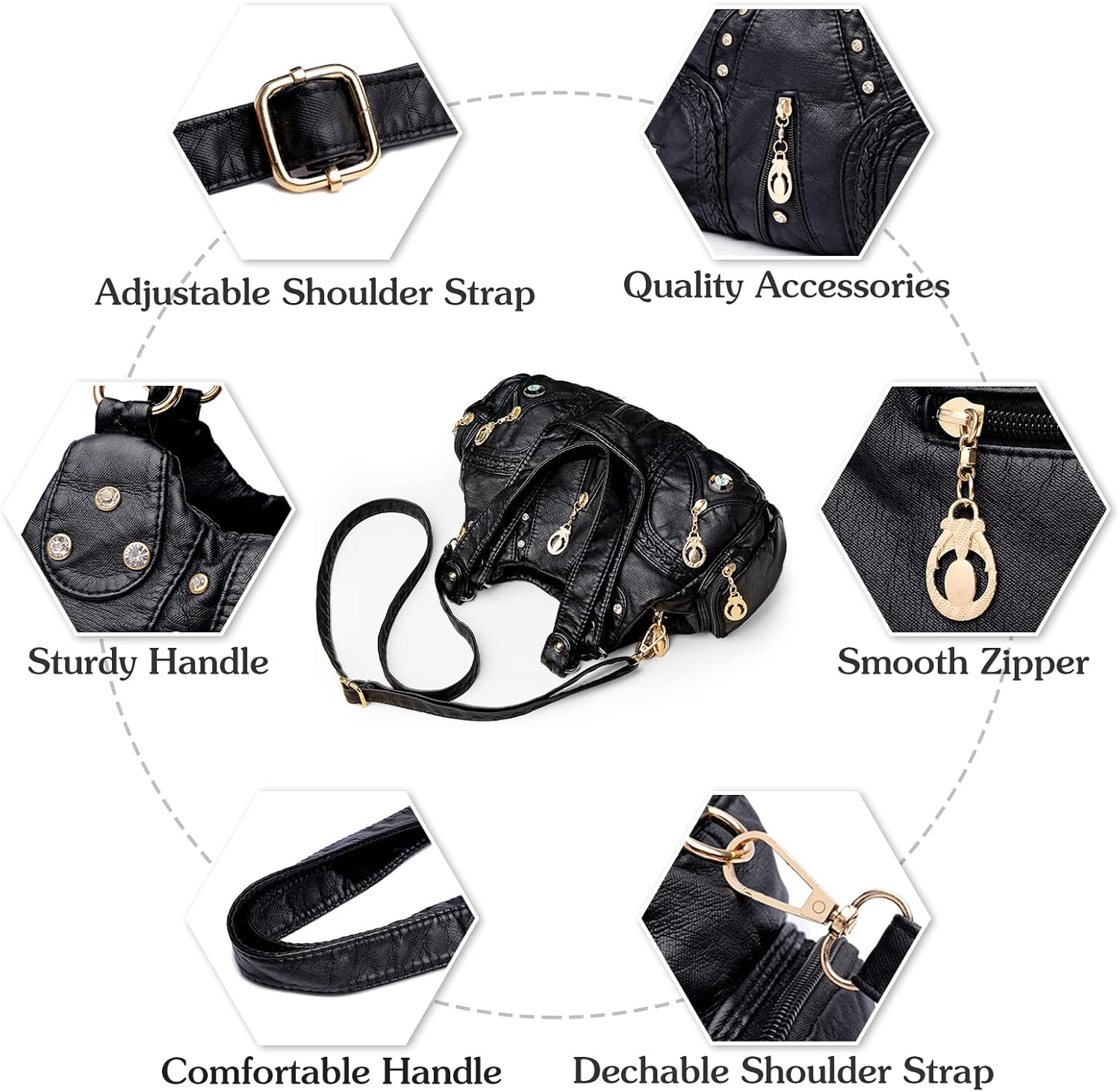 Adira - Elegant shoulder bag with multiple compartments-Elly Rose