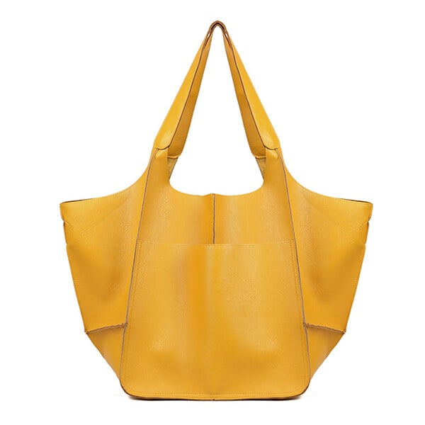 Xylia | New oversized handbag in handmade vegan leather.-Elly Rose