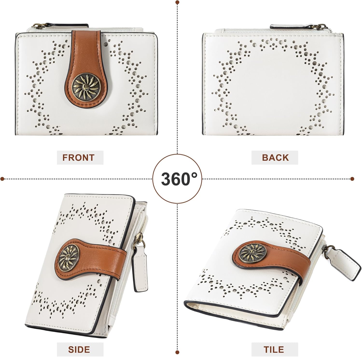 Women's RFID wallet with zip pocket - Claire-Elly Rose