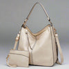 Cecile | Elegant leather messenger bag with large interior-Elly Rose