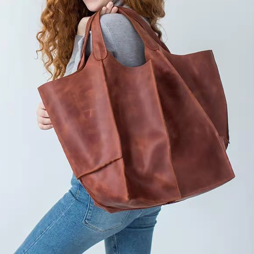 Liva Bag | Spacious leather handbag-Elly Rose