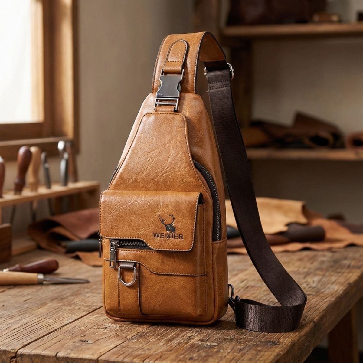 Stana | Elegant Leather Shoulder Bag