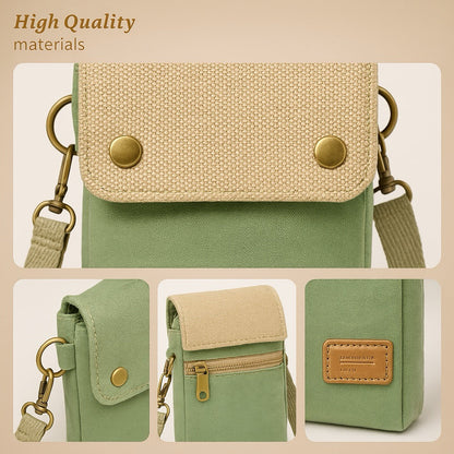 Lysandra - Retro canvas shoulder bag