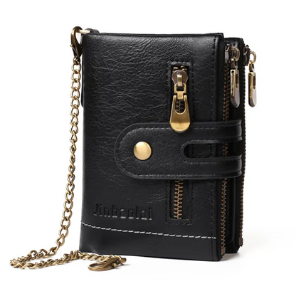 Retro leather wallet | With cool chain!-Elly Rose