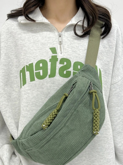 Colet Corduroy Hip bag | Hip bag | Shoulder bag Green-Elly Rose