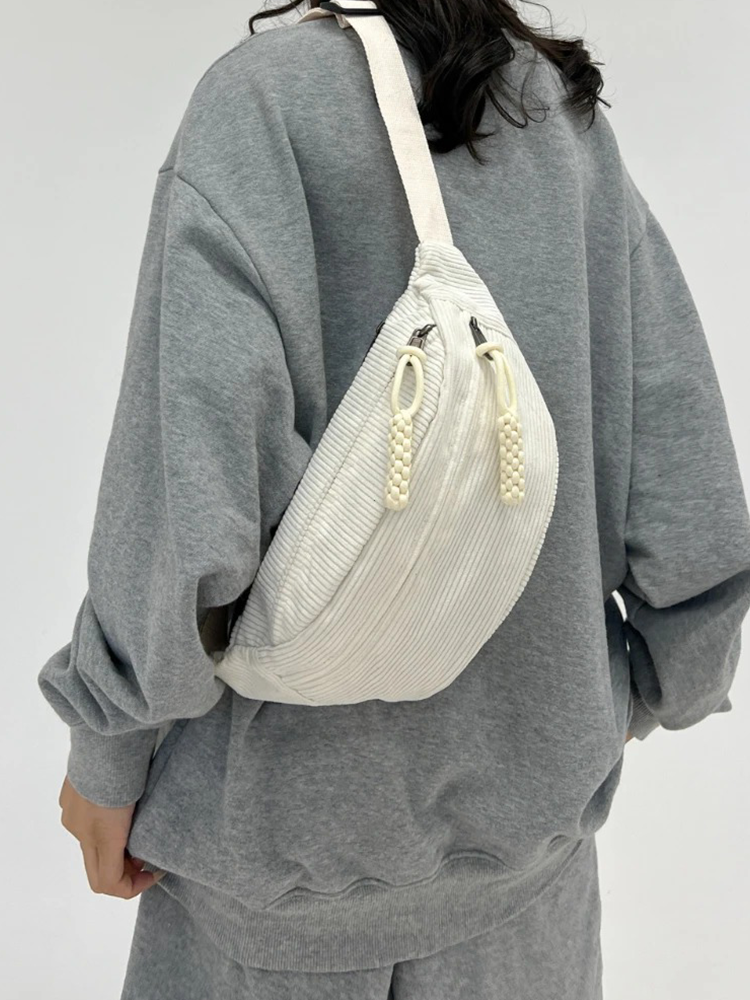 Colet Corduroy Hip bag | Hip bag | Shoulder bag Beige-Elly Rose