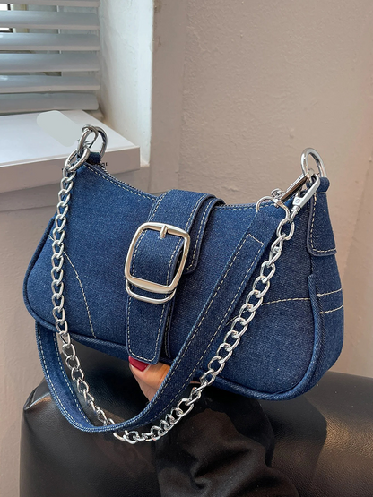 Colet Ladies Denim Shoulder Bag | Crossbody Bag | Handbag Dark Blue-Elly Rose