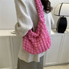 Eloisa pleated and embroidered shoulder bag-Elly Rose