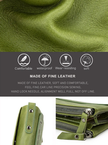 Compact wallet with double zipper closure | Practical and elegant-Elly Rose