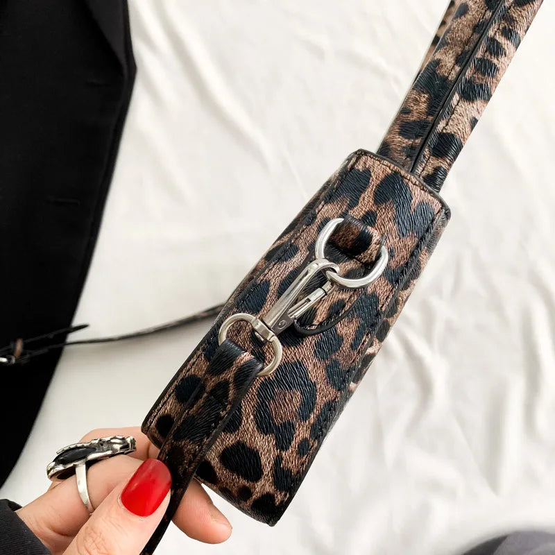 French armpit bag with leopard print-Elly Rose