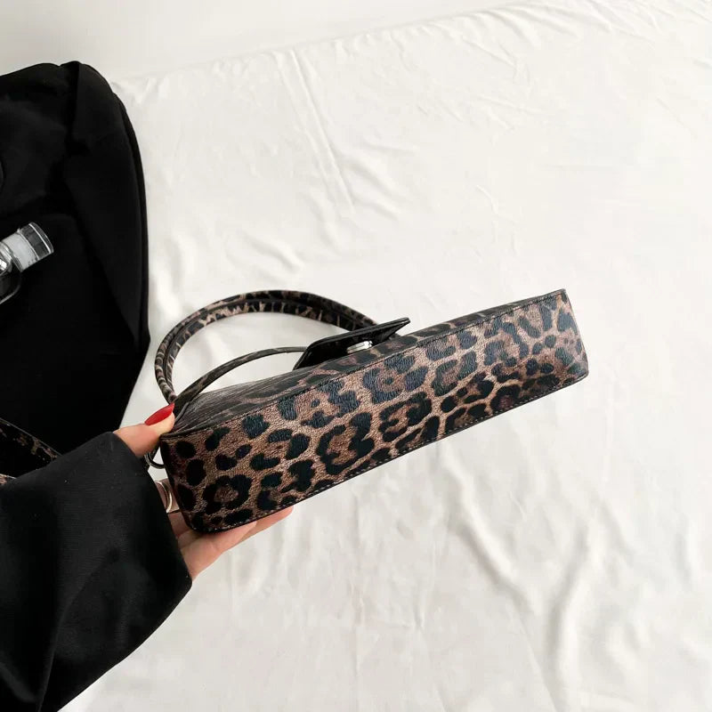 French armpit bag with leopard print-Elly Rose