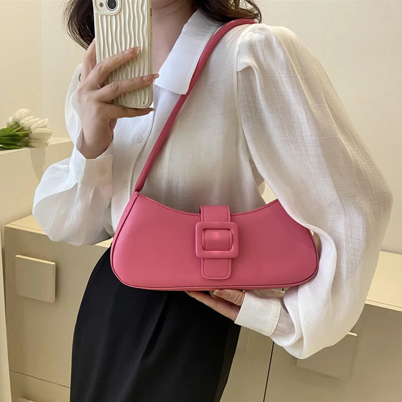 Vegan leather armpit bag-Elly Rose