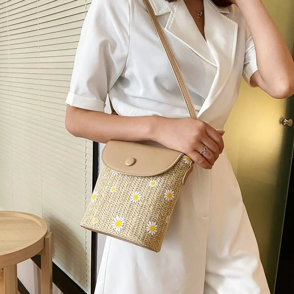 Straw shoulder bag for summer-Elly Rose