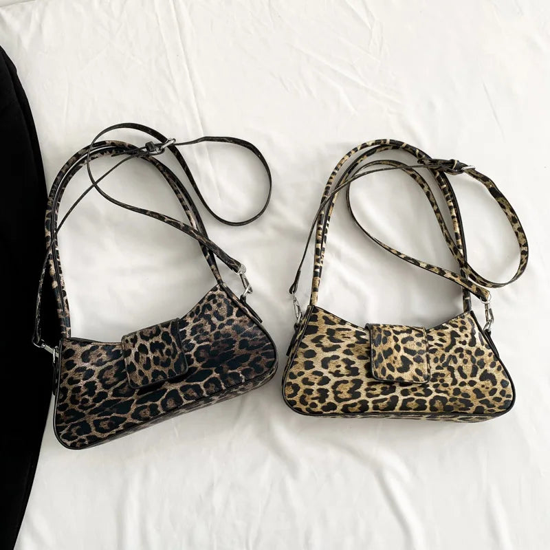 French armpit bag with leopard print-Elly Rose