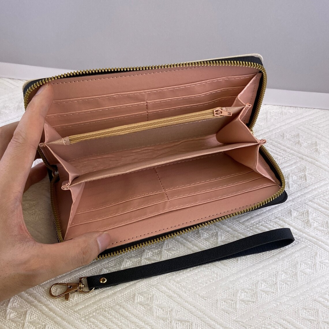 Long geometric wallet | Trendy and practical-Elly Rose
