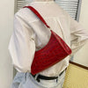 Tilly | Shiny shoulder bag with alligator motif-Elly Rose