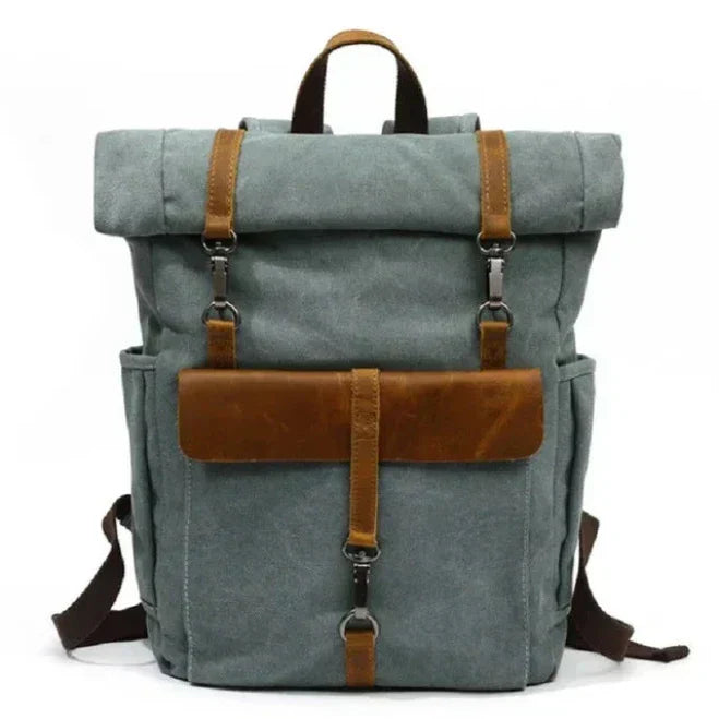Benjamin | Large Canvas Laptop Travel Backpack-Elly Rose
