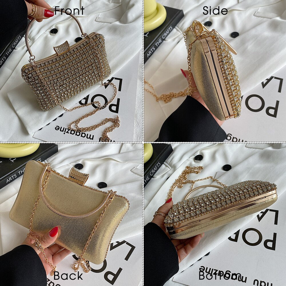 Crystal clutch bag | Evening clutch bag-Elly Rose