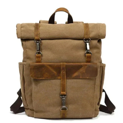 Benjamin | Large Canvas Laptop Travel Backpack-Elly Rose