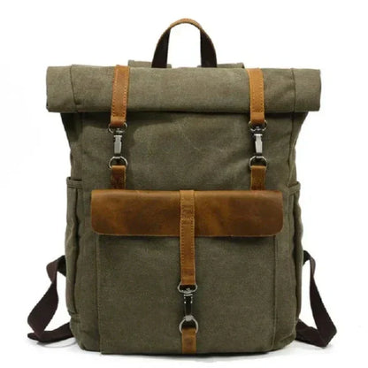 Benjamin | Large Canvas Laptop Travel Backpack-Elly Rose
