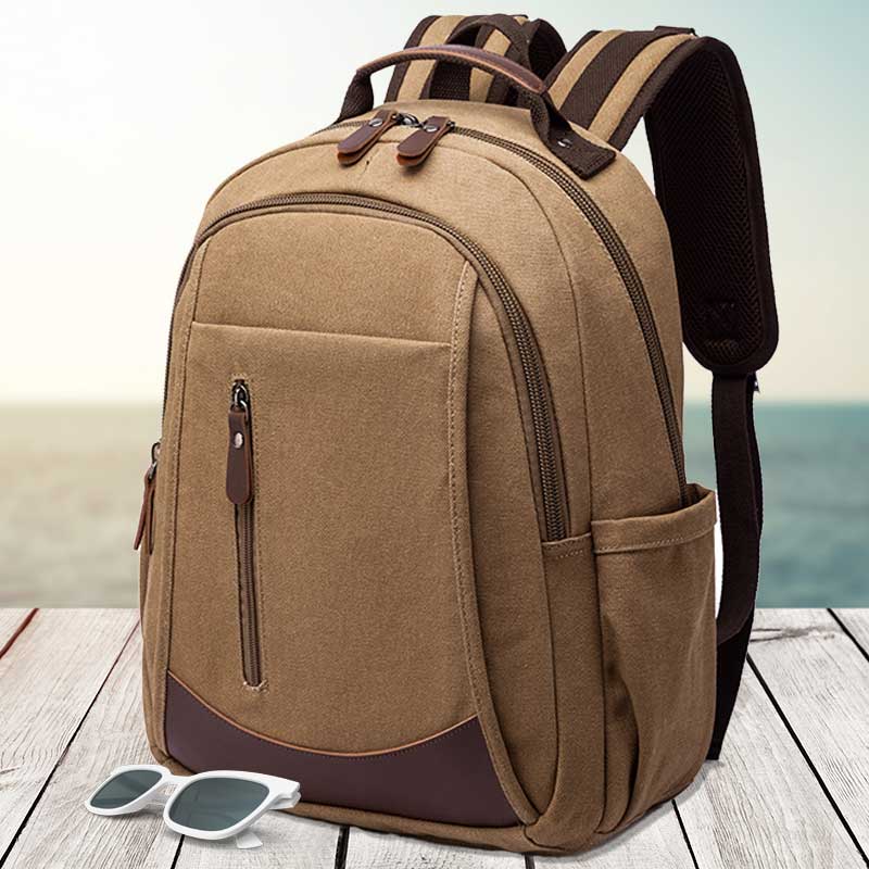 Adventurer anti-theft canvas travel backpack-Elly Rose